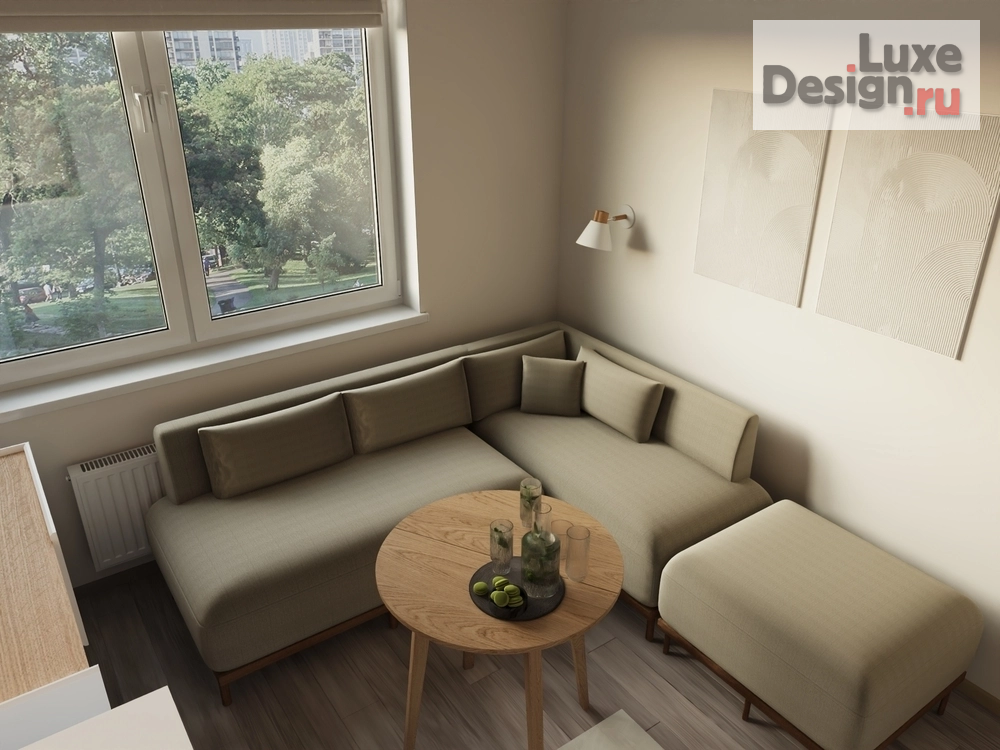 Дизайн интерьера однокомнатной квартиры "Дизайн-проект квартиры. Полюстровский пр. 77" (фото 4)