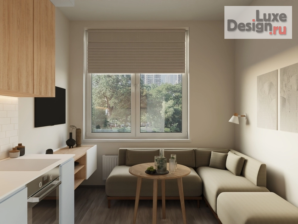 Дизайн интерьера однокомнатной квартиры "Дизайн-проект квартиры. Полюстровский пр. 77" (фото 3)