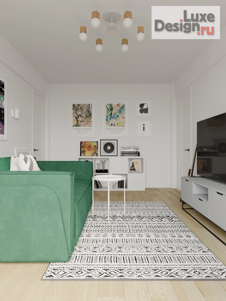 Дизайн интерьера двухкомнатной квартиры "КВАРТИРА КВАРТИРА 45 М² ДЛЯ МОЛОДОЙ ПАРЫ НА ПРОСПЕКТЕ ШАУМЯНА ДЛЯ МОЛОДОЙ ПАРЫ В САНКТ-ПЕТЕРБУРГЕ" (фото 7)