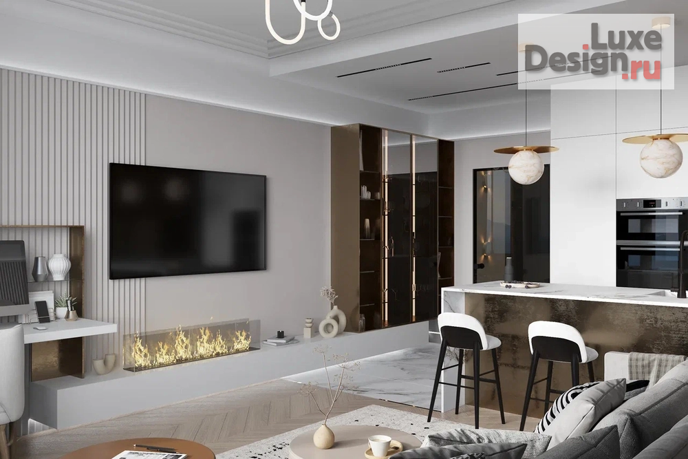 Дизайн интерьера двухкомнатной квартиры "Квартира в ЖК Familia на Петровском" (фото 3)