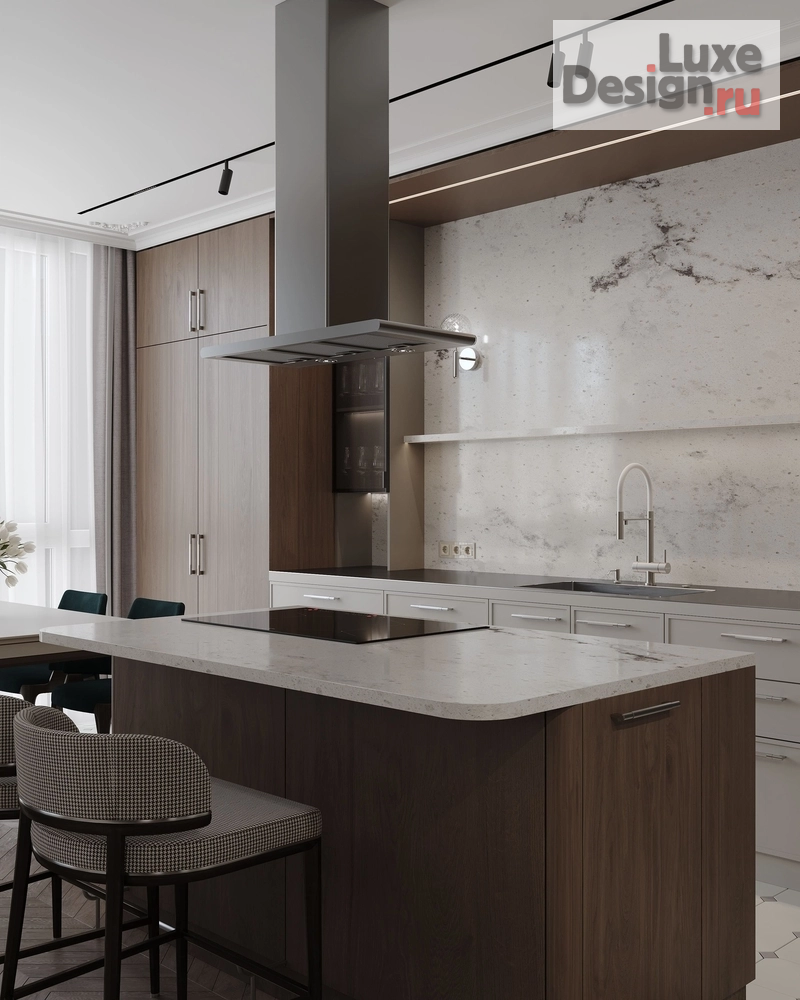 Дизайн интерьера трехкомнатной квартиры "ЖК Жемчужный каскад" (фото 3)