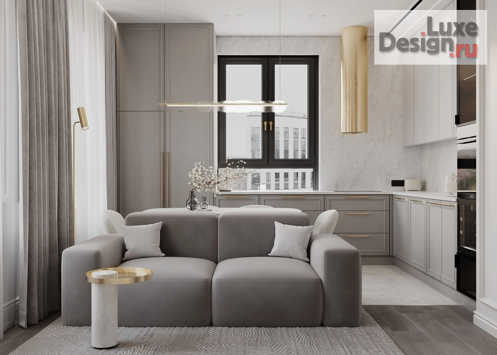 Дизайн интерьера трехкомнатной квартиры "ЖК Тайм Сквер" (фото 1)