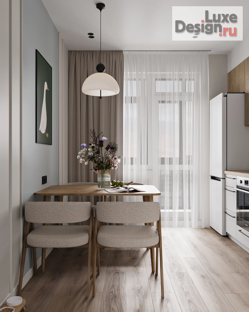 Дизайн интерьера однокомнатной квартиры "Однокомнатная квартира в ЖК "Полис"" (фото 6)