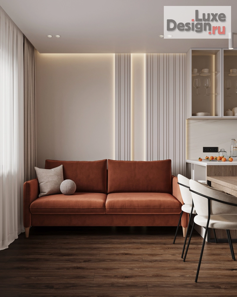 Дизайн интерьера двухкомнатной квартиры "Двухкомнатная квартира в ЖК "Цивилизация"" (фото 2)