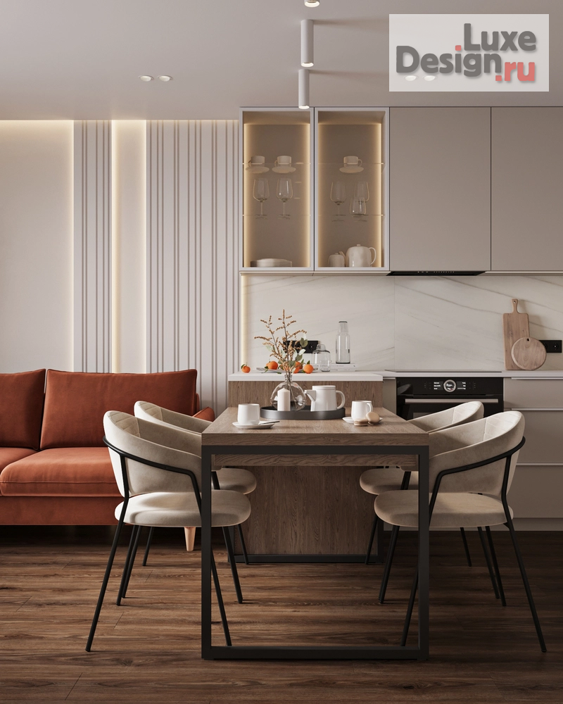 Дизайн интерьера двухкомнатной квартиры "Двухкомнатная квартира в ЖК "Цивилизация"" (фото 4)