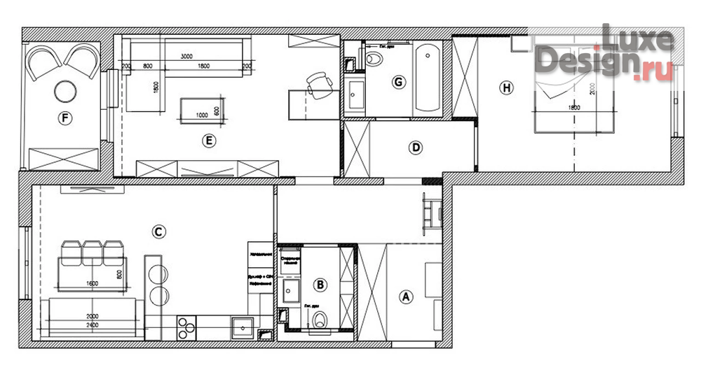 Дизайн интерьера квартиры "Проект "Мужской черный"" (фото 29)