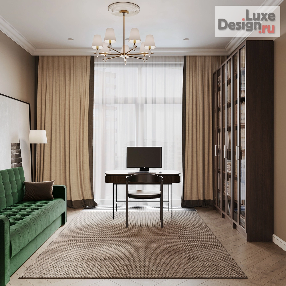 Дизайн интерьера трехкомнатной квартиры "Красногвардейский район СПб // ЖК "Малоохтинский, 68"" (фото 26)