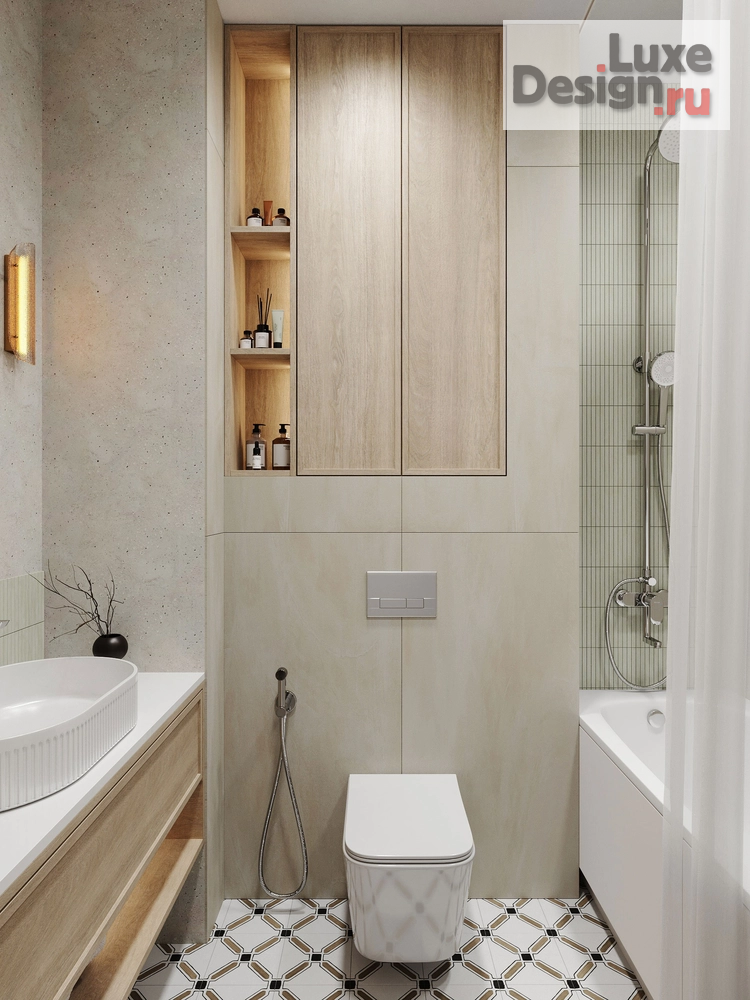 Дизайн интерьера трехкомнатной квартиры "Красногвардейский район СПб // ЖК "Малоохтинский, 68"" (фото 5)