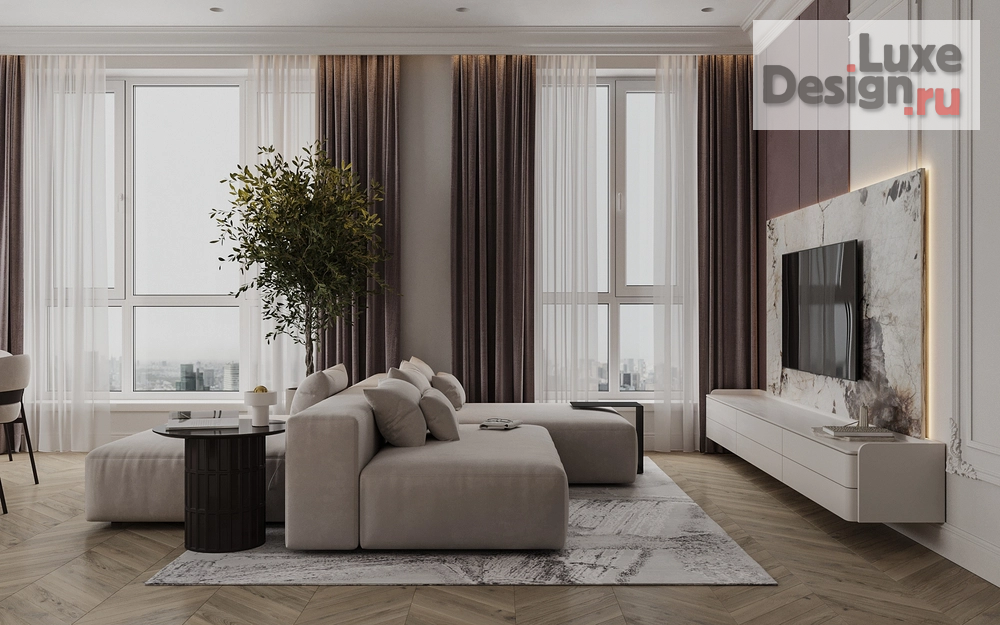 Дизайн интерьера двухкомнатной квартиры "Дизайн-проект двухкомнатной квартиры в старом фоде Санкт-Петербурга" (фото 1)