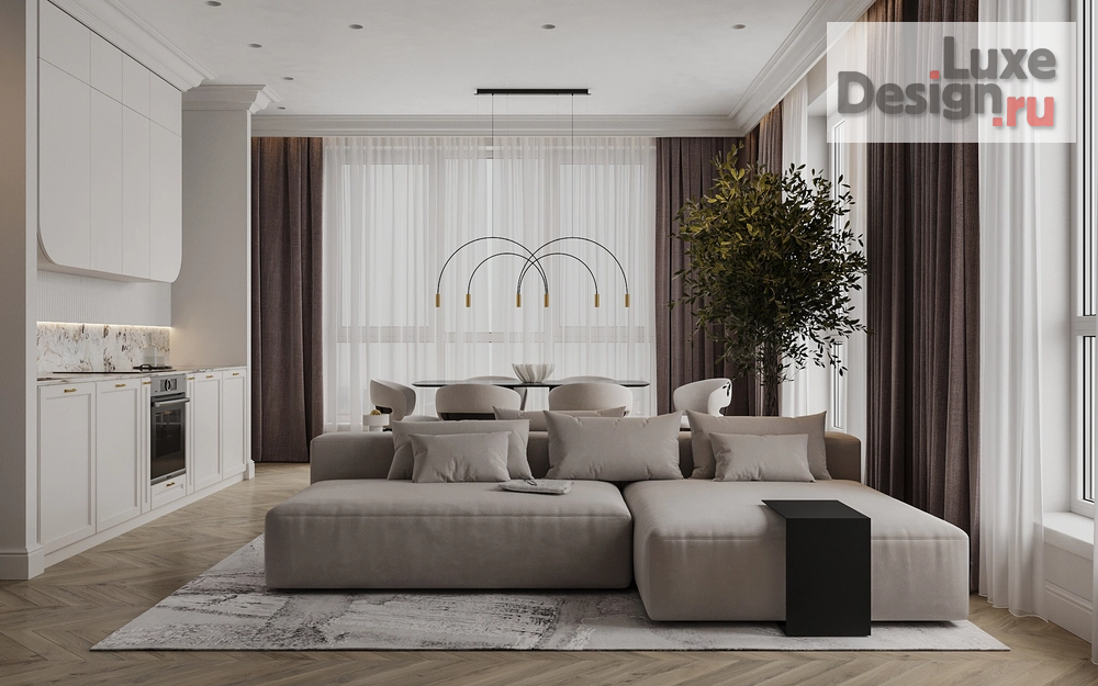 Дизайн интерьера двухкомнатной квартиры "Дизайн-проект двухкомнатной квартиры в старом фоде Санкт-Петербурга" (фото 3)