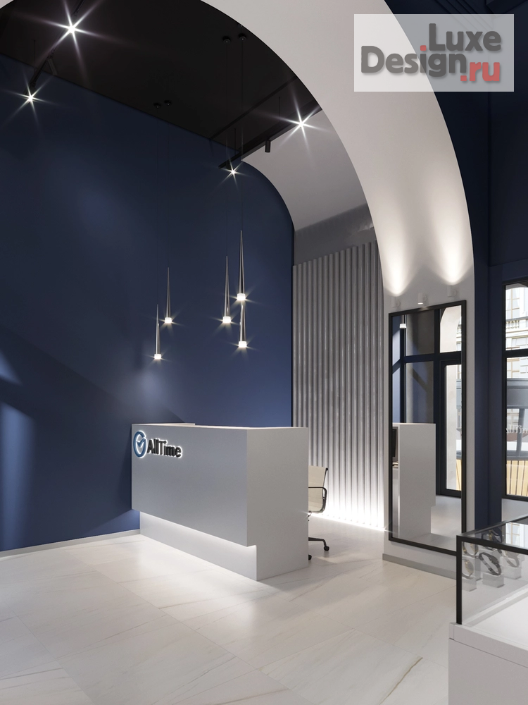 Дизайн интерьера бутика "Салон часов и ювелирных изделий в СПб" (фото 2)