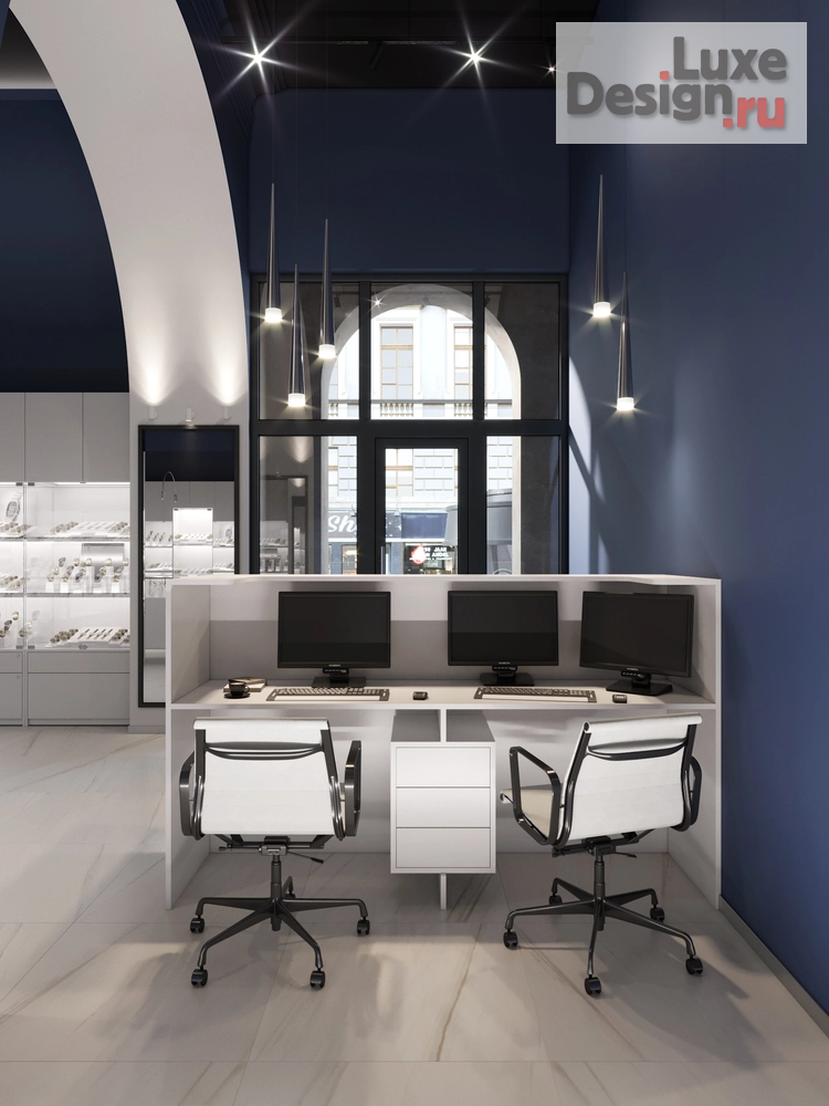 Дизайн интерьера бутика "Салон часов и ювелирных изделий в СПб" (фото 3)