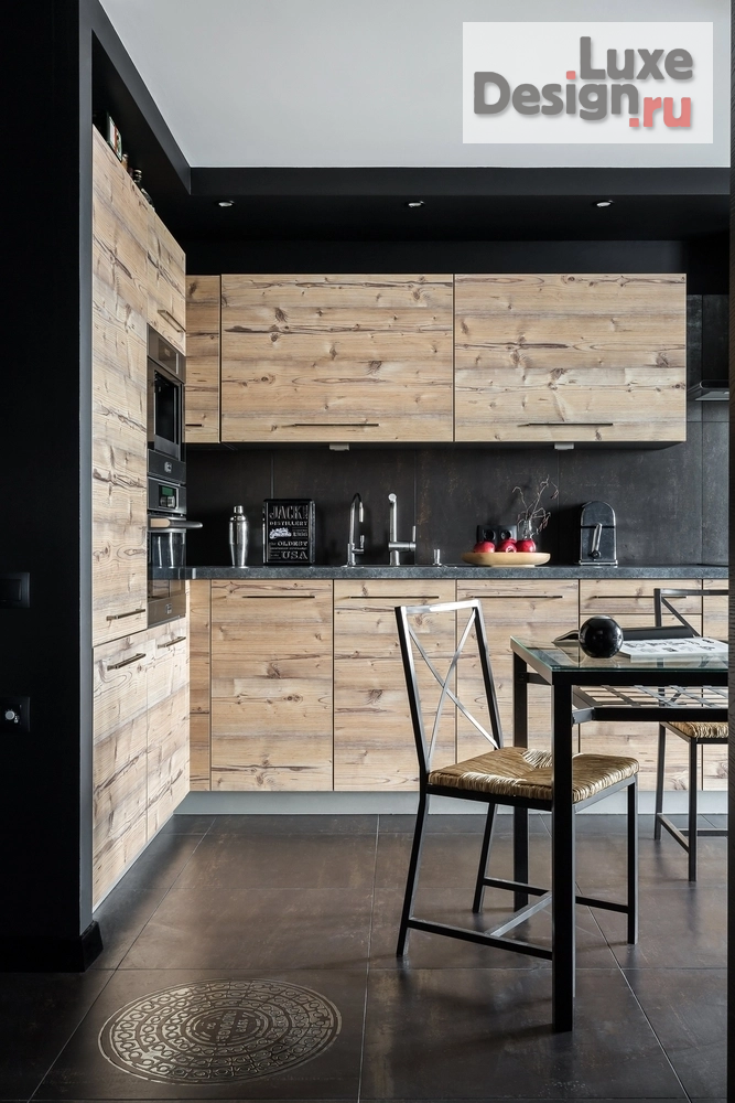 Дизайн интерьера однокомнатной квартиры "Все оттенки черного (современный интерьер для молодого человека)" (фото 9)