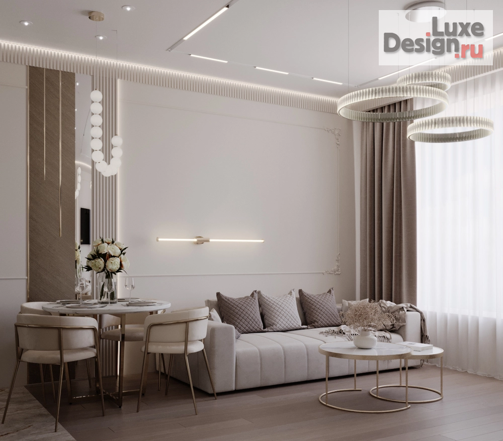 Дизайн интерьера гостиной "Квартира в Санкт-Петербурге на Петровском острове" (фото 2)