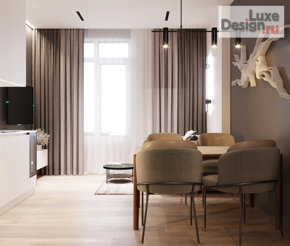 Дизайн интерьера трехкомнатной квартиры "Дизайн квартиры ЖК Болконский" (фото 4)