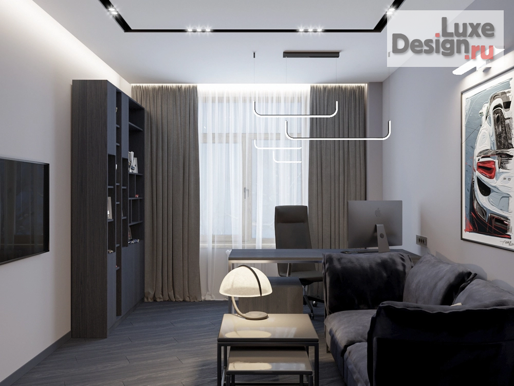 Дизайн интерьера трехкомнатной квартиры " "Формула Navy Blue " ЖК Royal Park  - СПБ " (фото 4)