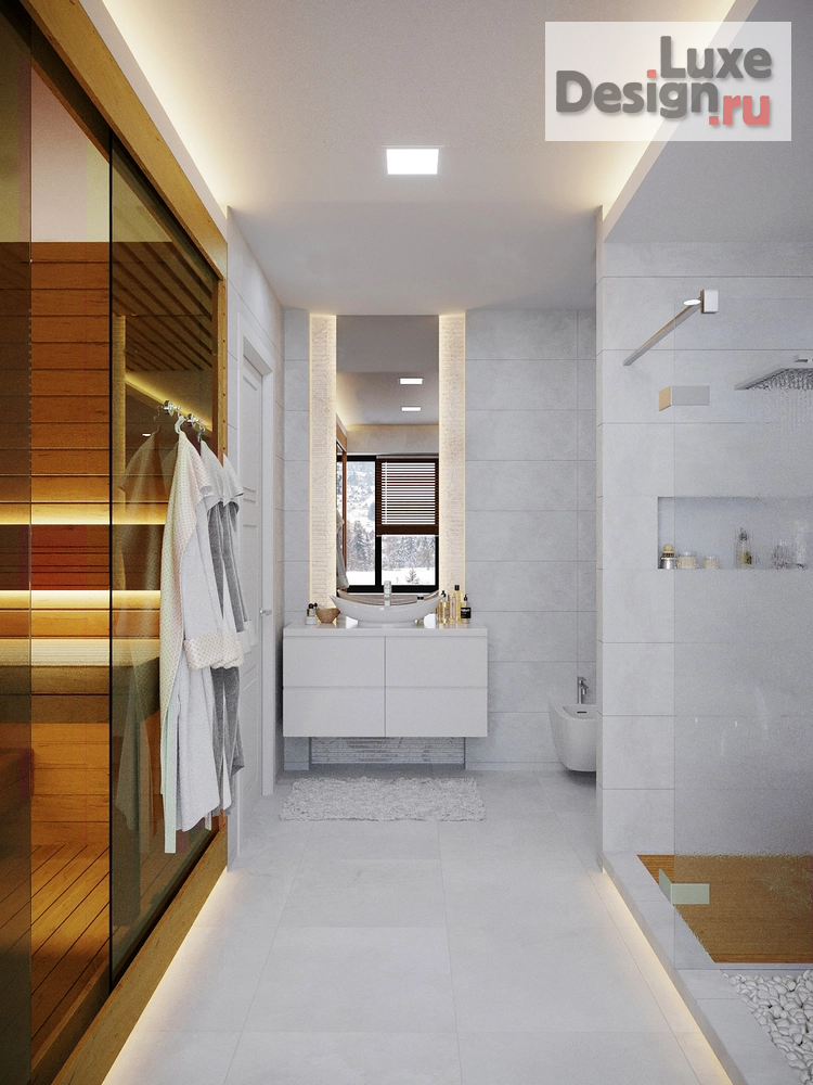 Дизайн интерьера загородного дома ""Альпийская симфония "   Курорт Охта -парк  - СПБ" (фото 8)