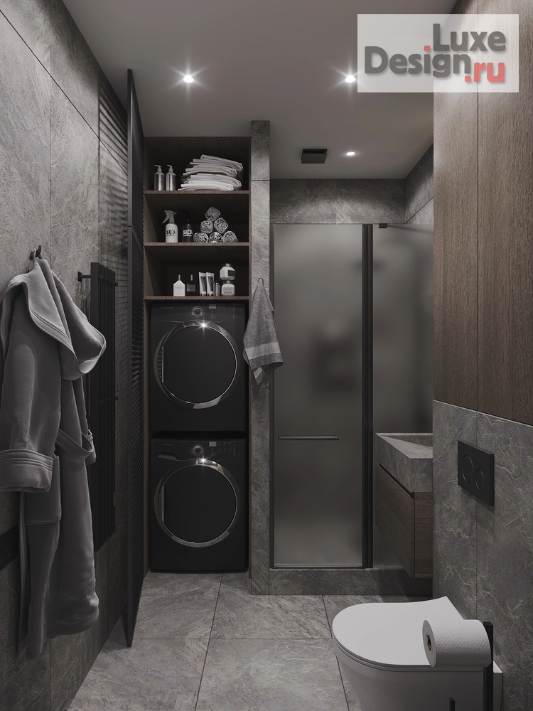 Дизайн интерьера двухкомнатной квартиры "Квартира 56 м², ЖК Шкиперский (Санкт-Петербург)" (фото 8)