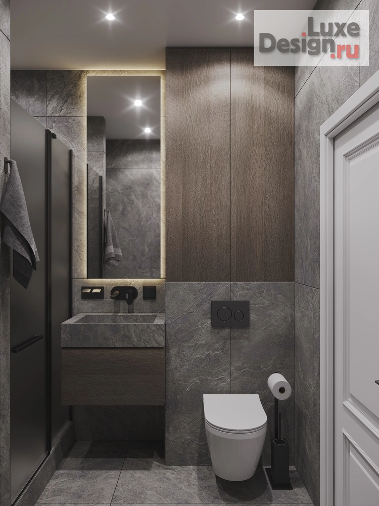 Дизайн интерьера двухкомнатной квартиры "Квартира 56 м², ЖК Шкиперский (Санкт-Петербург)" (фото 7)