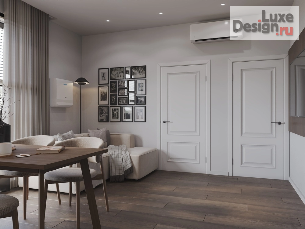 Дизайн интерьера двухкомнатной квартиры "Квартира 56 м², ЖК Шкиперский (Санкт-Петербург)" (фото 5)