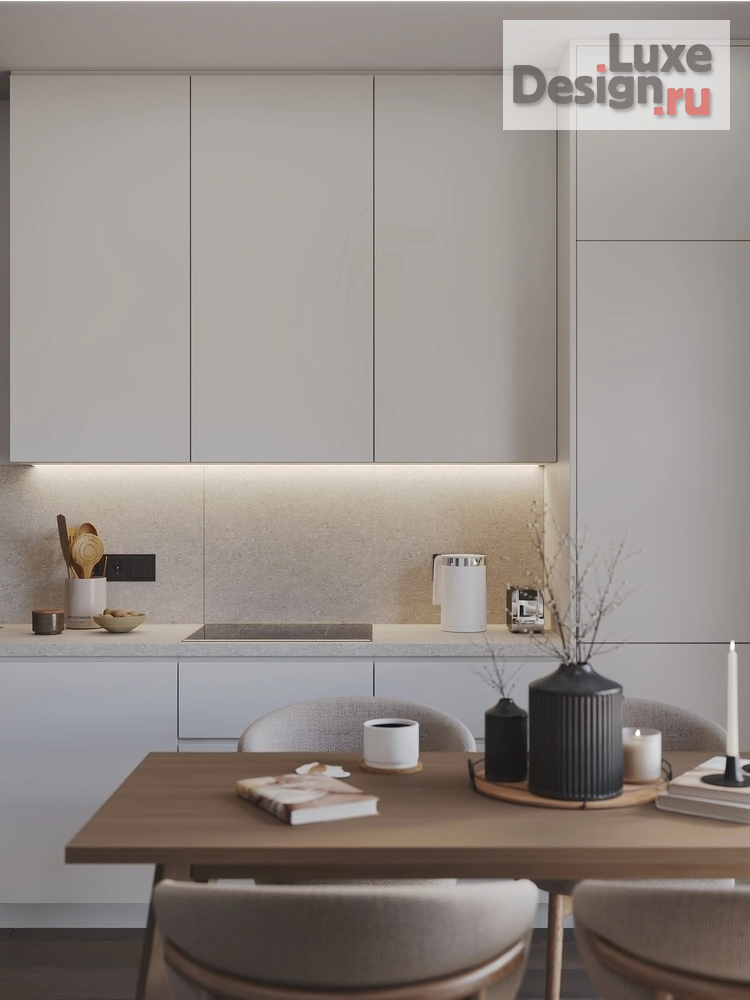 Дизайн интерьера двухкомнатной квартиры "Квартира 56 м², ЖК Шкиперский (Санкт-Петербург)" (фото 4)