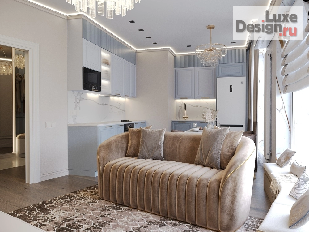 Дизайн интерьера трехкомнатной квартиры "Квартира 72 кв.м. ЖК Первый квартал" (фото 1)