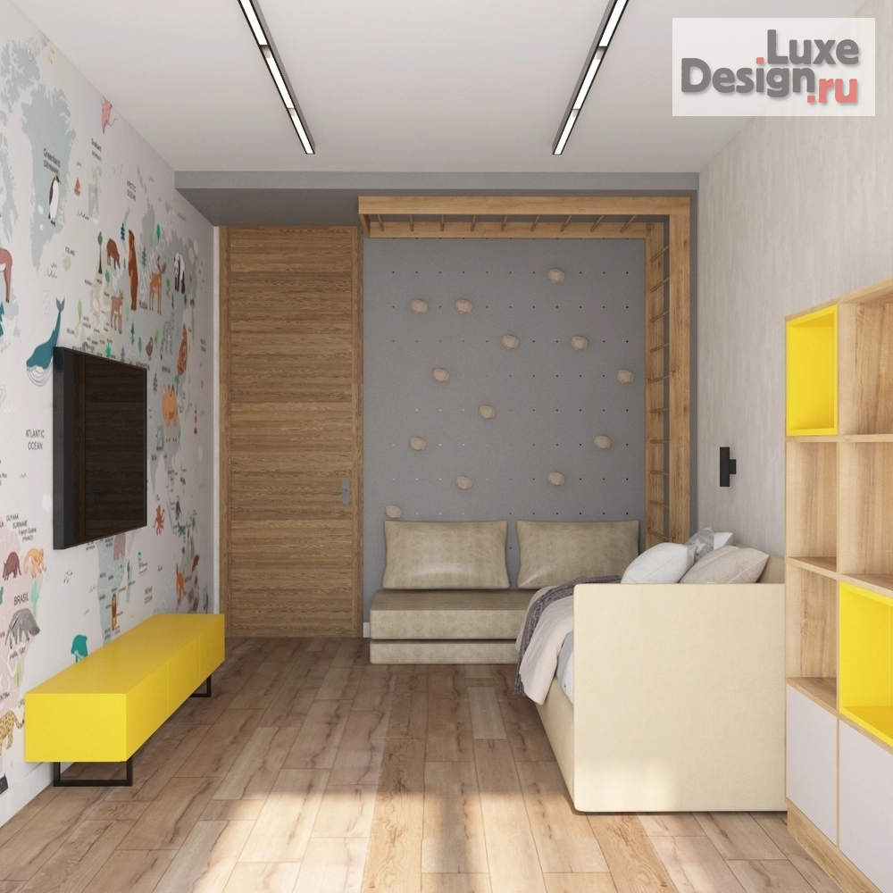 Дизайн интерьера четырехкомнатной квартиры "квартира для семьи из 4х человек с элементами джапанди" (фото 14)