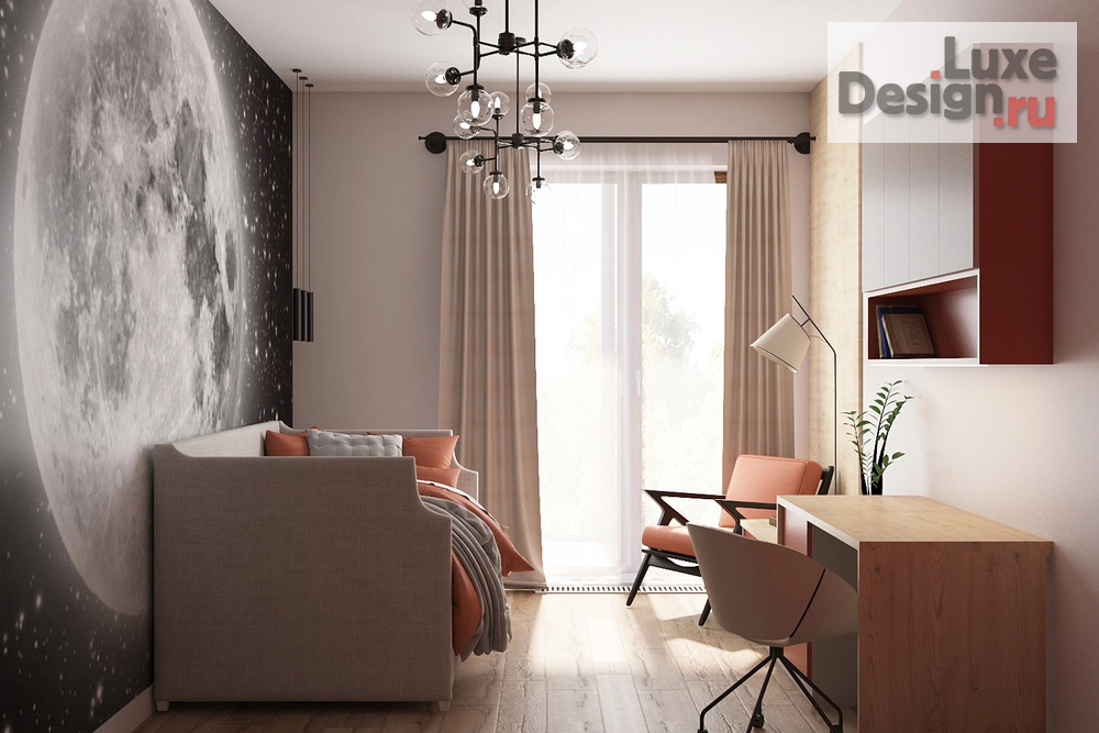 Дизайн интерьера четырехкомнатной квартиры "квартира для семьи из 4х человек с элементами джапанди" (фото 9)