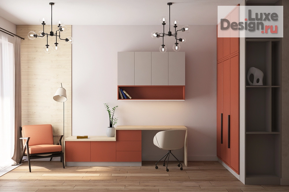 Дизайн интерьера четырехкомнатной квартиры "квартира для семьи из 4х человек с элементами джапанди" (фото 7)