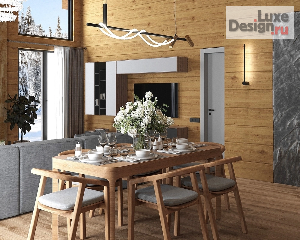 Дизайн интерьера загородного дома "Дом из бруса " (фото 5)
