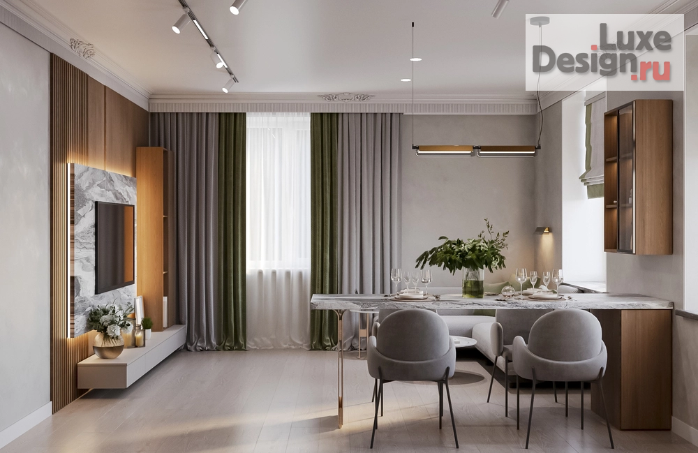 Дизайн интерьера двухкомнатной квартиры "Квартира в центре Санкт-Петербурга" (фото 3)