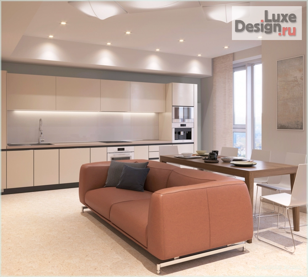 Дизайн интерьера четырехкомнатной квартиры "Минимализм в Космосе" (фото 10)