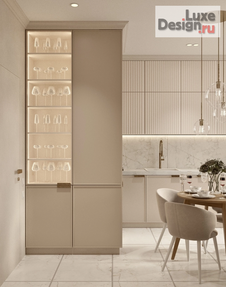 Дизайн интерьера трехкомнатной квартиры ""Акварельные сны" - дизайн-проект трехкомнатной квартиры в Москве " (фото 5)