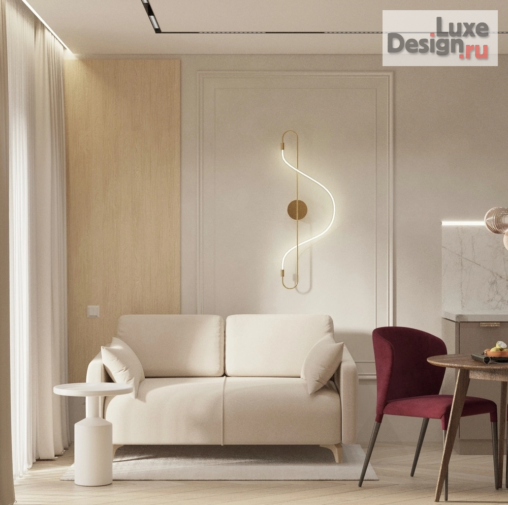 Дизайн интерьера двухкомнатной квартиры ""Малиновые мечты" - проект двухкомнатной квартиры в Санкт-Петербурге ЖК Дефанс " (фото 9)