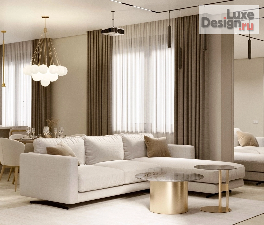 Дизайн интерьера частного дома ""Бархатный беж" - дизайн-проект первого этажа частного дома " (фото 8)