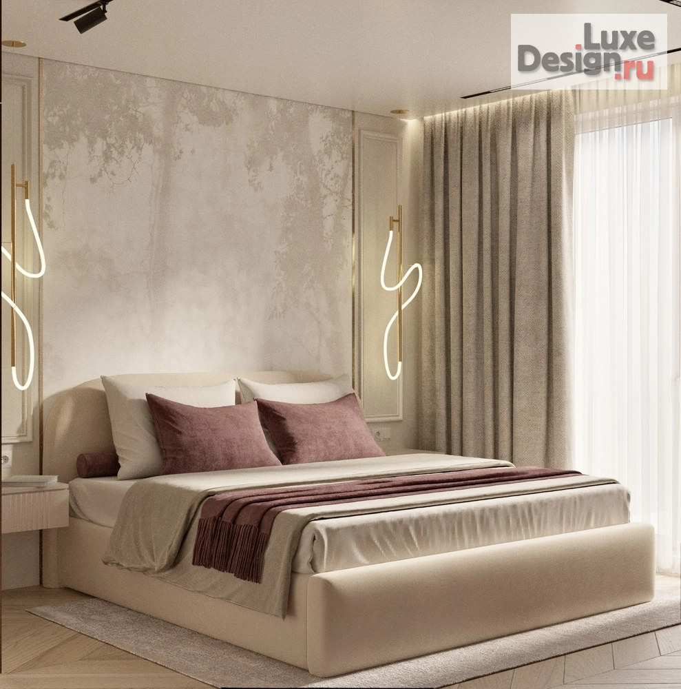 Дизайн интерьера двухкомнатной квартиры ""Малиновые мечты" - проект двухкомнатной квартиры в Санкт-Петербурге ЖК Дефанс " (фото 5)