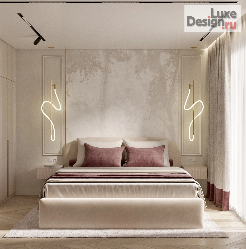 Дизайн интерьера двухкомнатной квартиры ""Малиновые мечты" - проект двухкомнатной квартиры в Санкт-Петербурге ЖК Дефанс " (фото 7)