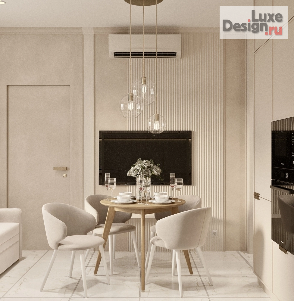 Дизайн интерьера трехкомнатной квартиры ""Акварельные сны" - дизайн-проект трехкомнатной квартиры в Москве " (фото 4)