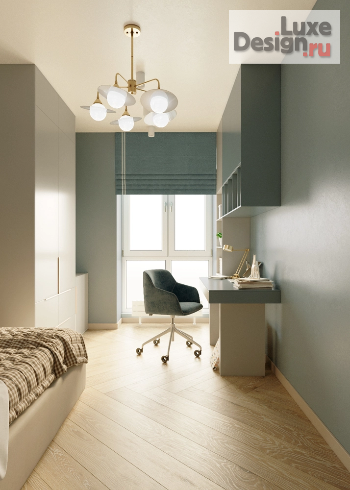 Дизайн интерьера трехкомнатной квартиры "Квартира в спокойных тонах для семьи в Кудрово" (фото 31)