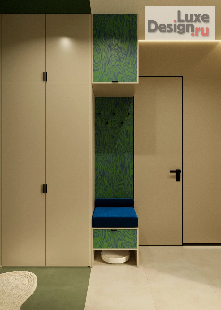 Дизайн интерьера однокомнатной квартиры "Яркая квартира для молодой пары" (фото 2)