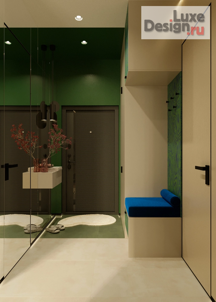 Дизайн интерьера однокомнатной квартиры "Яркая квартира для молодой пары" (фото 3)