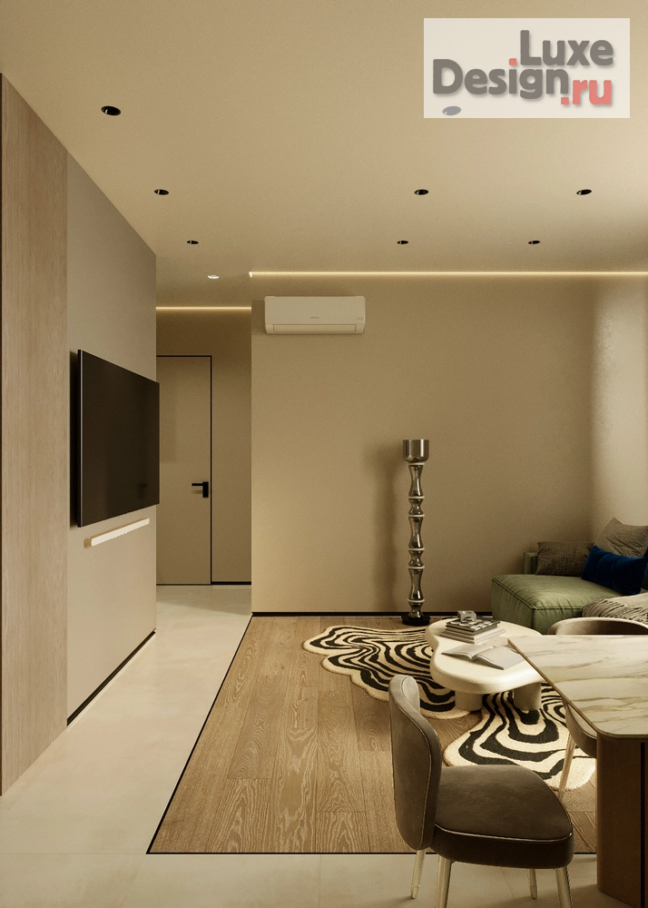 Дизайн интерьера однокомнатной квартиры "Яркая квартира для молодой пары" (фото 5)