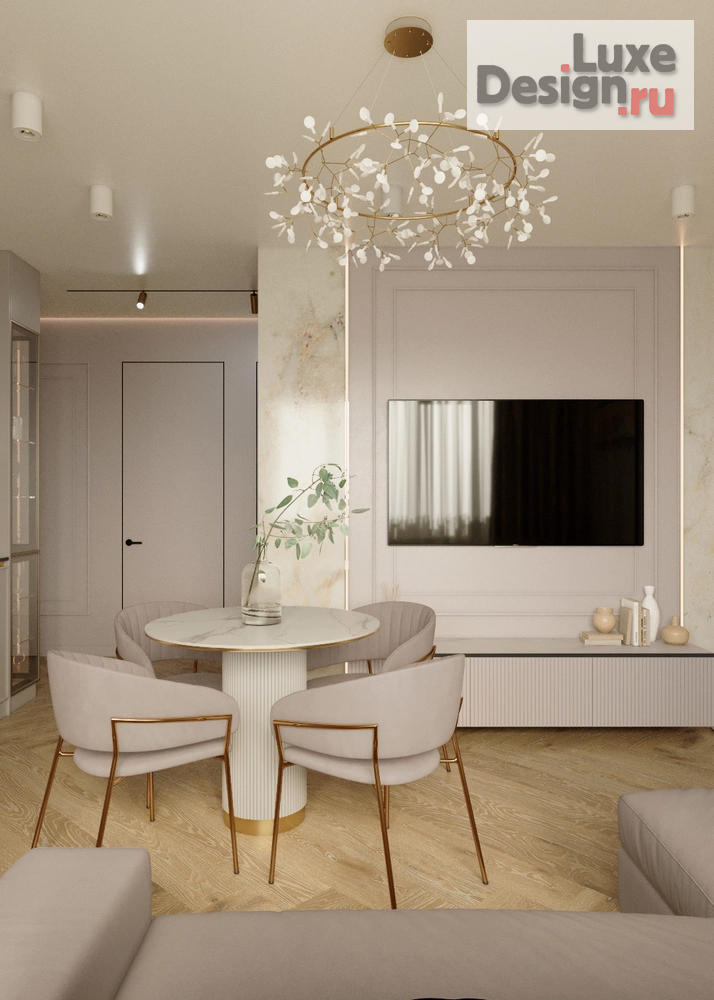 Дизайн интерьера трехкомнатной квартиры "Квартира в спокойных тонах для семьи в Кудрово" (фото 7)