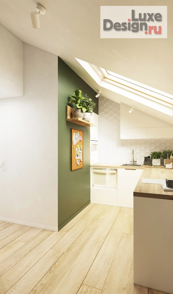 Дизайн интерьера апартаментов "Двухуровневые апартаменты на Обводном канале" (фото 6)