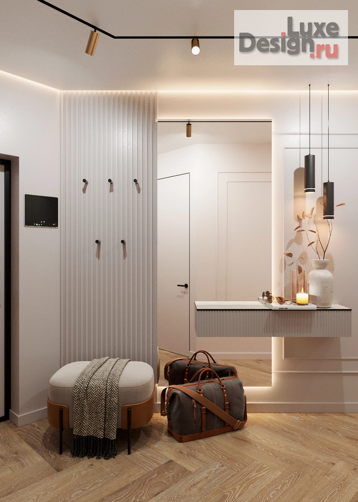 Дизайн интерьера трехкомнатной квартиры "Квартира в спокойных тонах для семьи в Кудрово" (фото 2)