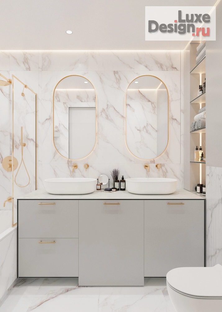 Дизайн интерьера трехкомнатной квартиры "Квартира в спокойных тонах для семьи в Кудрово" (фото 10)