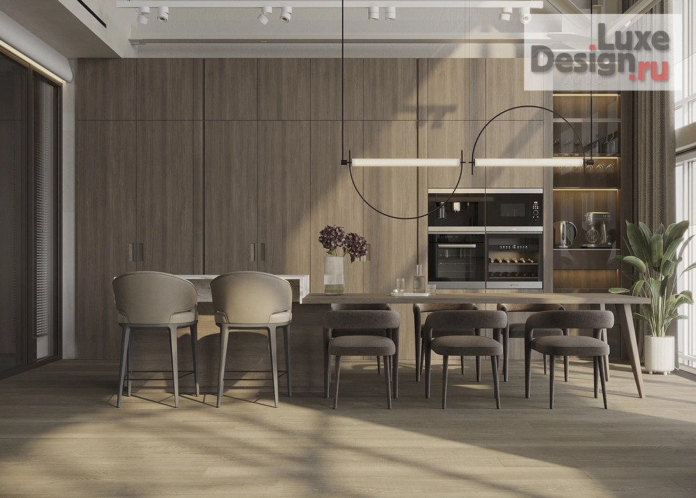 Дизайн интерьера пентхауса "Дизайн интерьера пентхауса Green Hill лофт пространство 1 этаж" (фото 7)