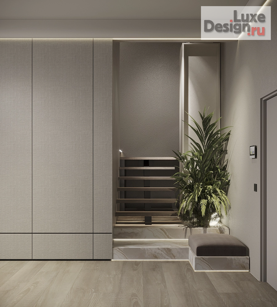 Дизайн интерьера пентхауса "Дизайн интерьера пентхауса Green Hill лофт пространство 1 этаж" (фото 2)