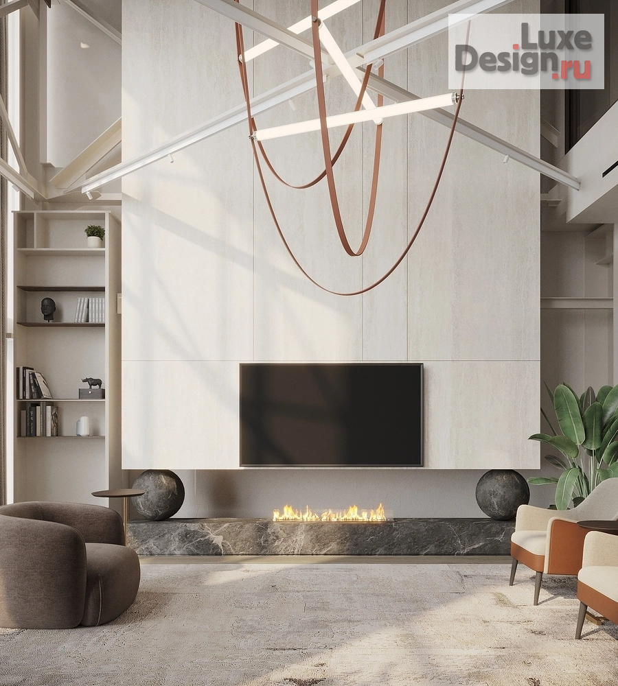 Дизайн интерьера пентхауса "Дизайн интерьера пентхауса Green Hill лофт пространство 1 этаж" (фото 5)