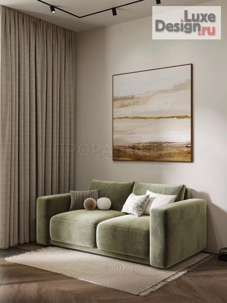 Дизайн интерьера двухкомнатной квартиры "Интерьер в стиле Джапанди" (фото 3)